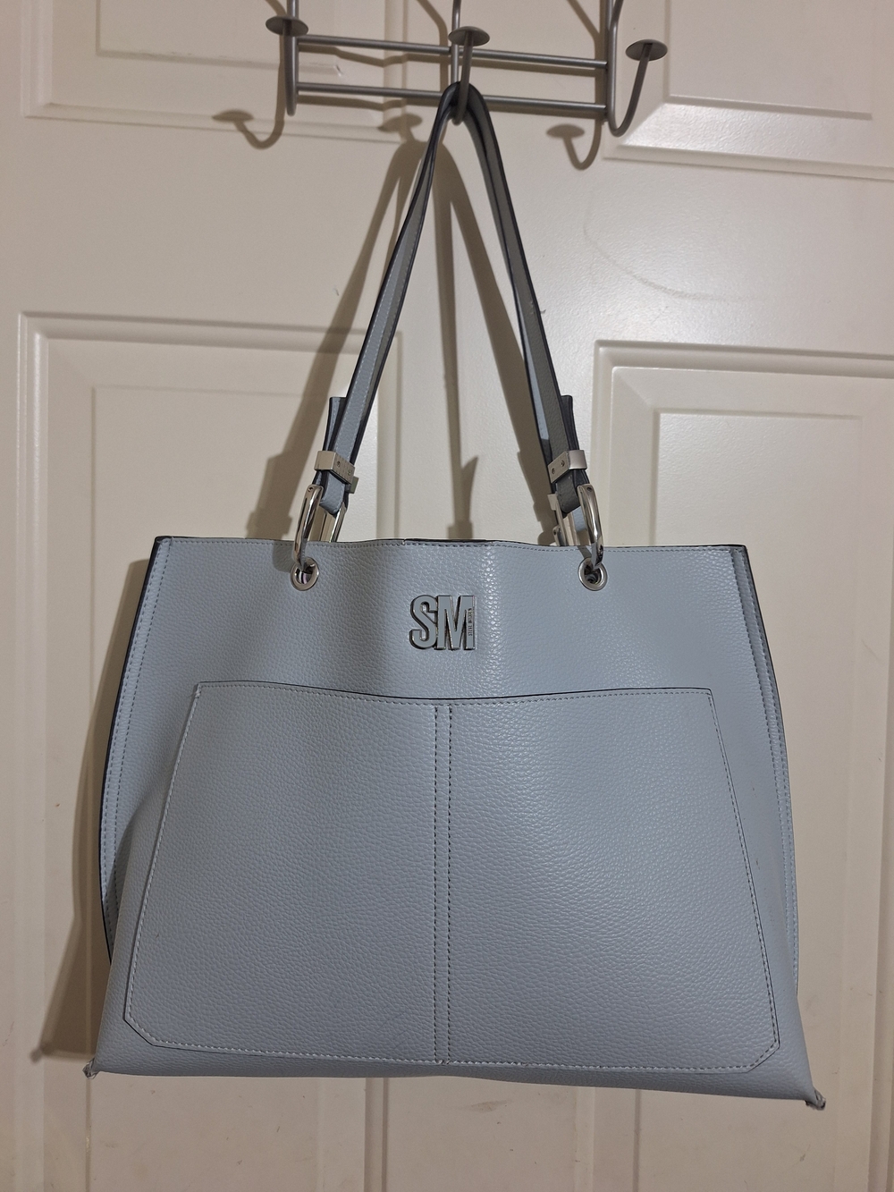 Steve Madden Signature Light BlueTote Bag